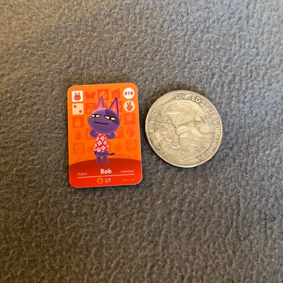 Bob #018 Animal Crossing Amiibo Card – Series 1 – Authentic Nintendo, Never Scanned